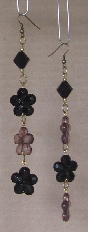 Handmade - Floral Drop and Dangle Earrings