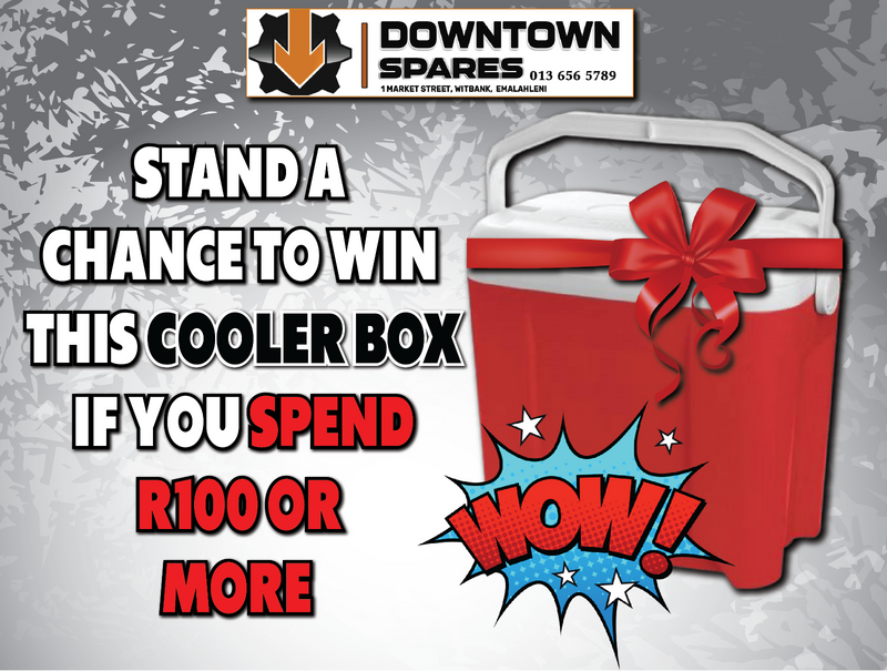 Spend R100 or more at Downtown Spares and enter for a chance to WIN a Cooler Box! 
