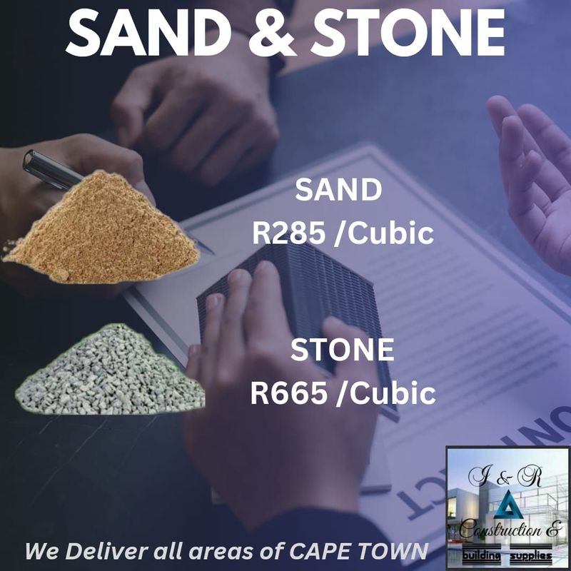 Sand and stone sale we have all types of building materials needs and we deliver!