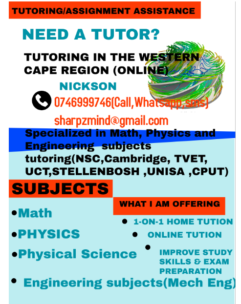 AFFORDABLE Online lessons for mathematics, PHYSICS, AND ENGINEERING SUBJECTS /ASSIGNMENT SOLUTION