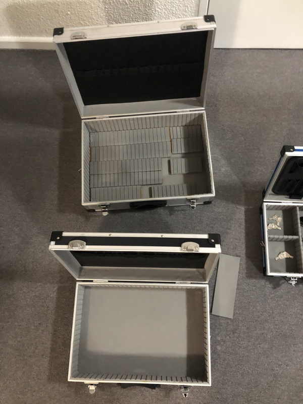 Aluminum carry storage cases, tool cases set of 3 cases