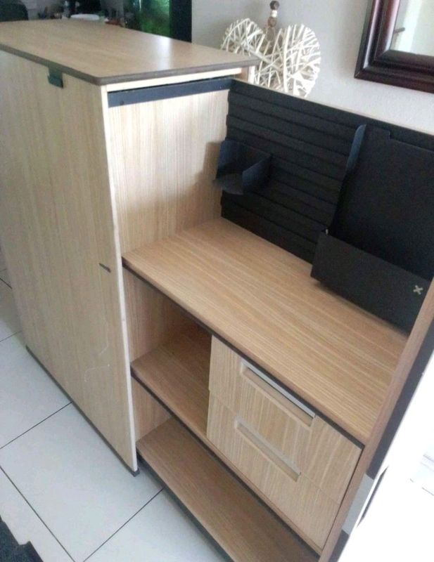 Cabinets pull out desk