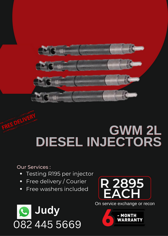 GWM 2L Diesel Injectors for sale