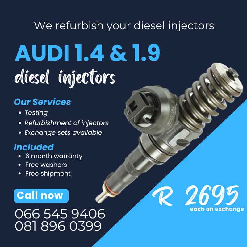 AUDI 1.4 &amp; 1.9 DIESEL INJECTORS FOR SALE ON EXCHANGE WITH WARRANTY