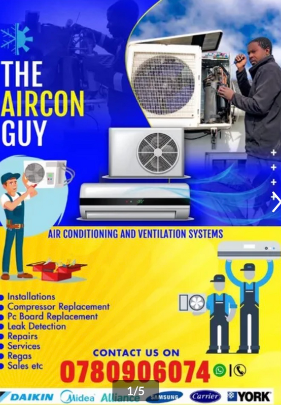 Airconditioning same day installations ,sales,repairs,services and regas