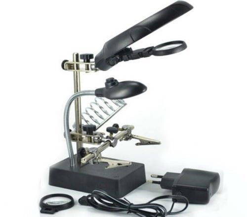Brand New! LED Light With Soldering Stand &amp; Magnifying Glass 3.5X