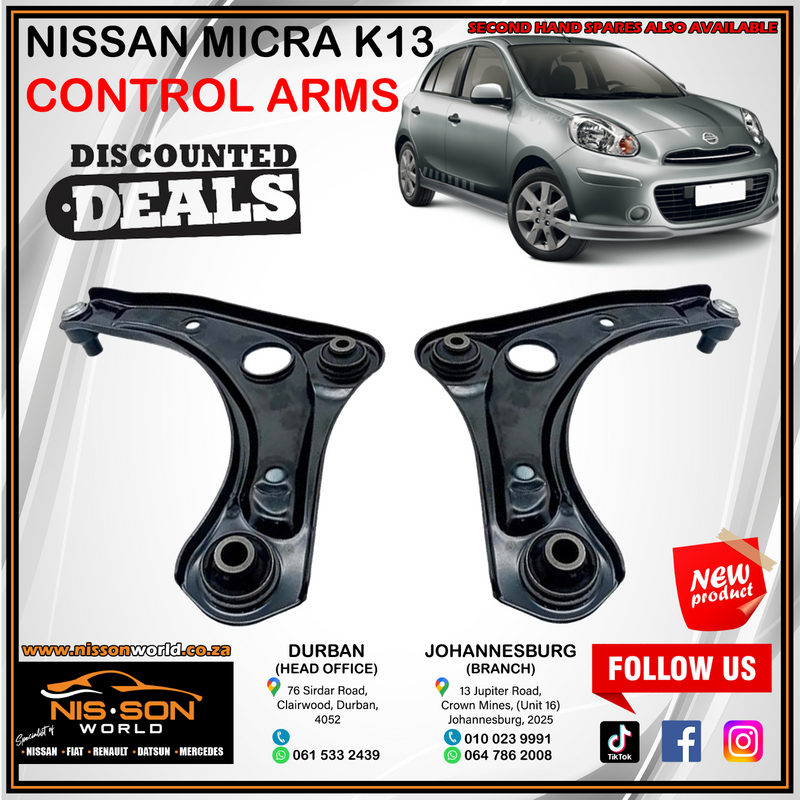 NISSAN MICRA K13 LOWER CONTROL ARMS