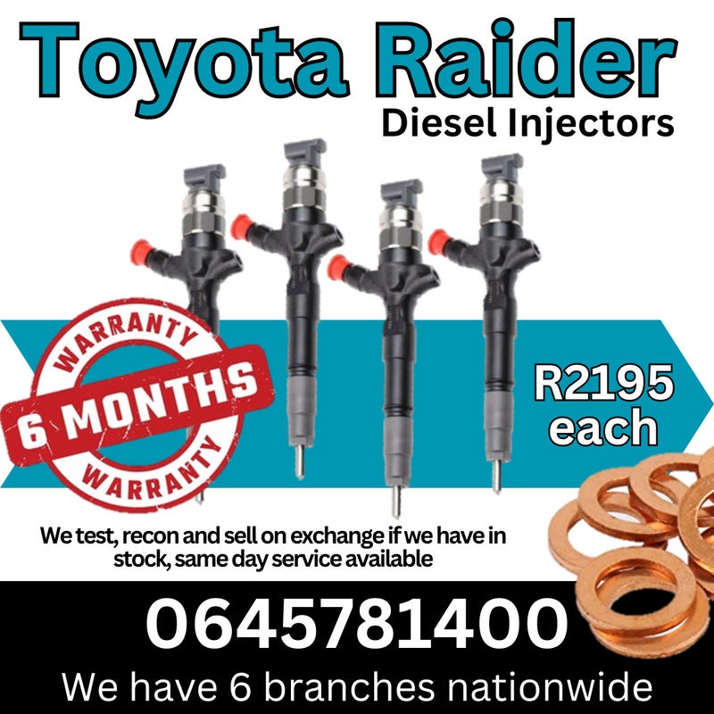 Toyota Raider Diesel Injectors for sale