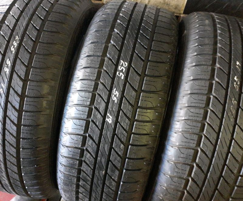 255/55/19×4 Goodyear wrangler we are selling quality used tyres at affordable prices call/whatsApp.