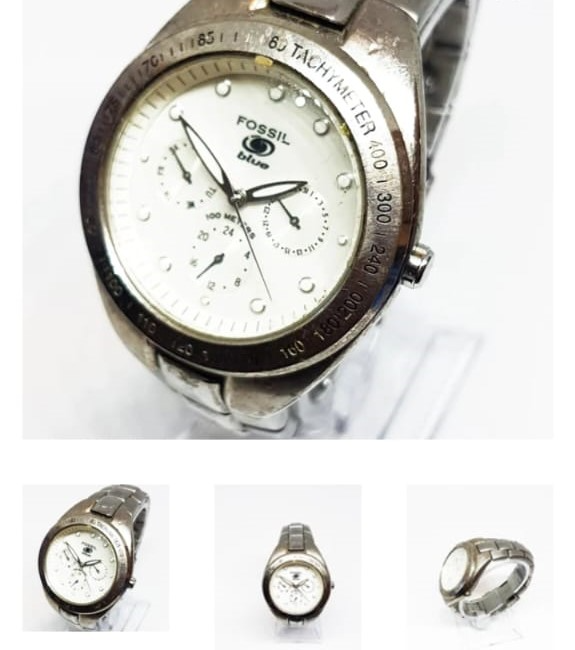 Fossil Watch Vintage Blue Line Men&#39;s Wristwatch