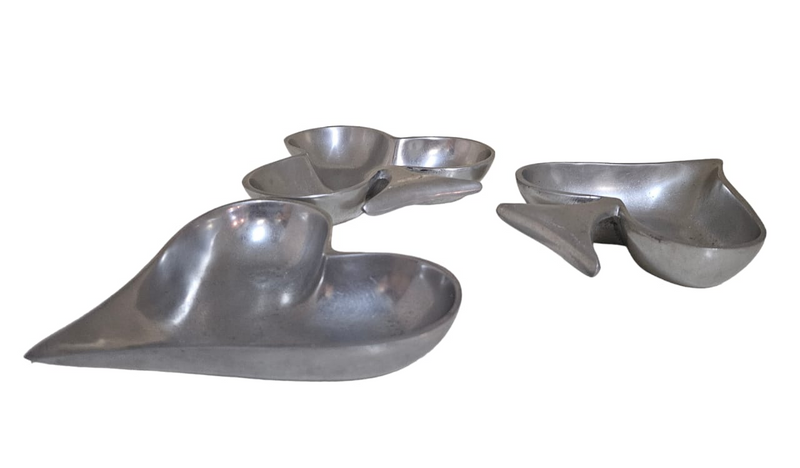 Set of 3 Metal Snack Dishes