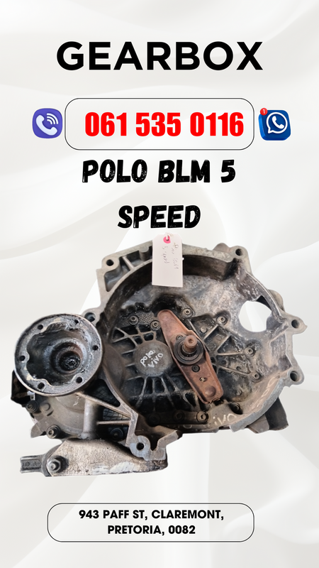 Polo blm 5 speed gearbox R5000 Call me or WhatsApp me 0636348112