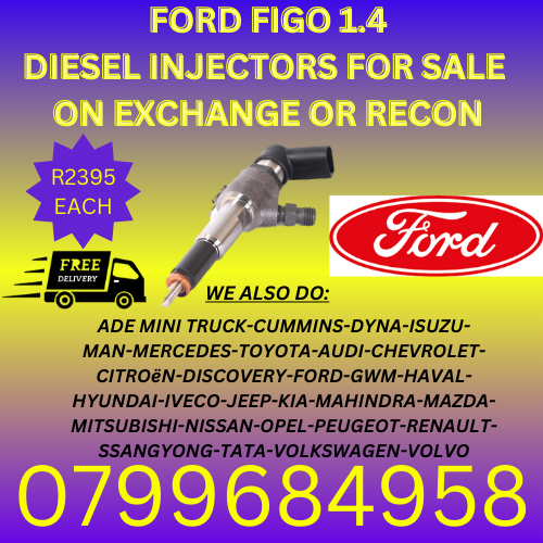 FORD FIGO 1.4 DIESEL INJECTORS/ 6 MONTHS WARRANTY