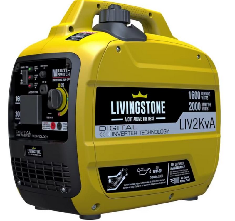 BRAND NEW  !  Livingstone 2kVA Pure Sine Wave Digital Inverter Generator.