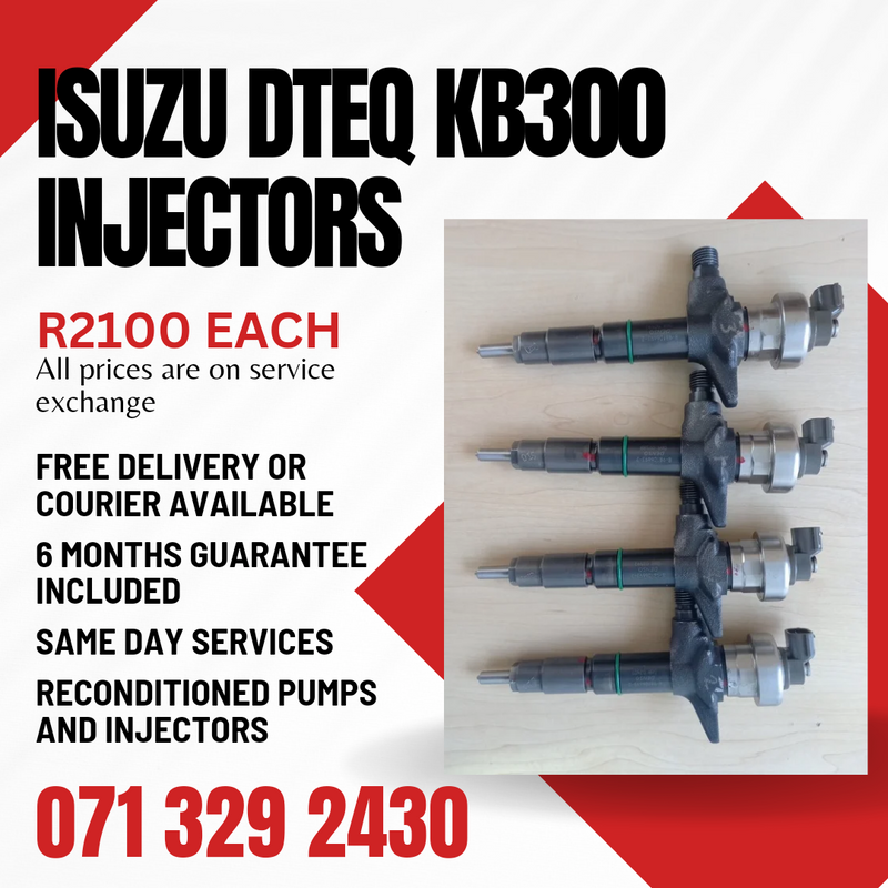 ISUZU DTEQ KB300 INJECTORS FOR SALE WITH WARRANTY