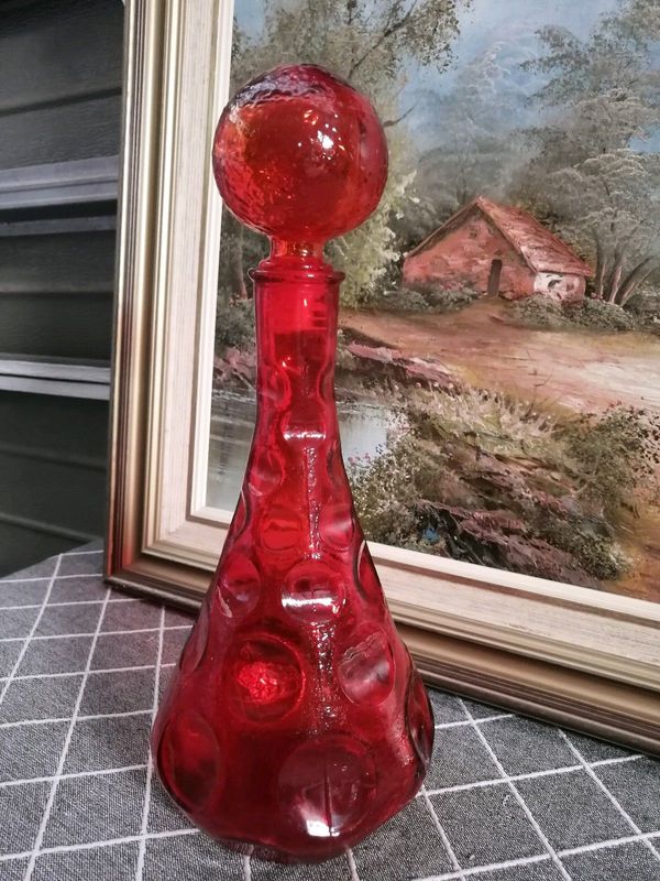 Collectible  glass Genie bottle(Made in Italy) lass Genie bottle(Made in