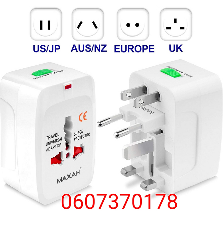 Universal Travel Adapter Plug Supports 150 Countries with Travel bag