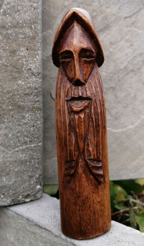 Hand Carved Folk Art Phallus Figurine 15cm L