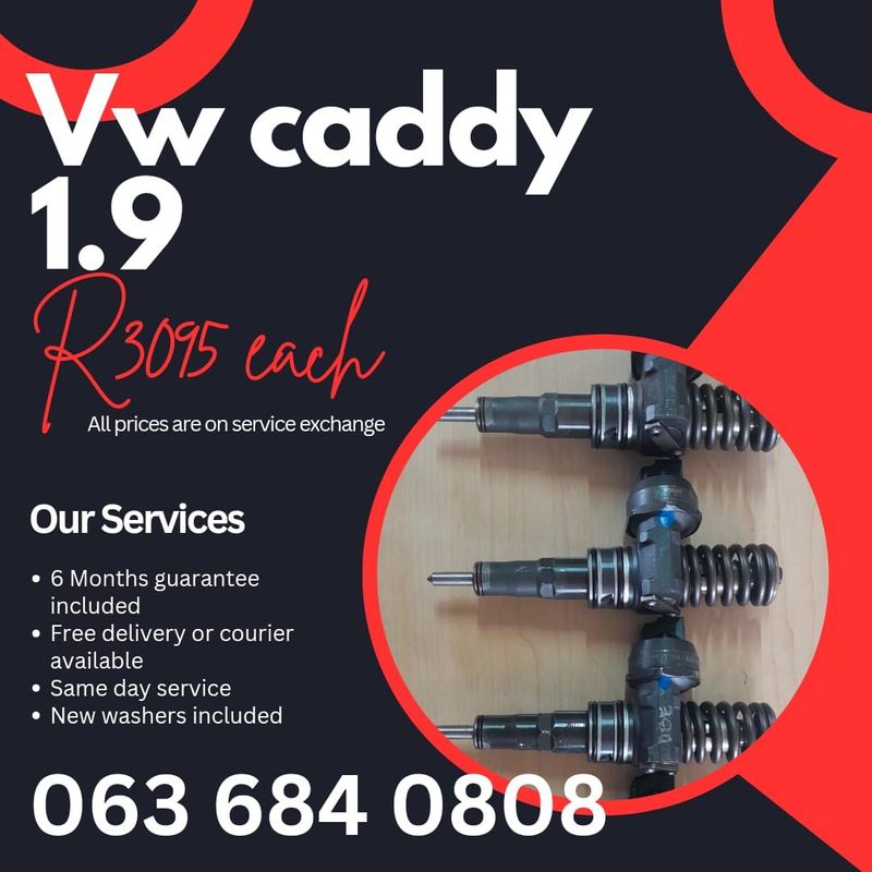 VW CADDY 1.9 DIESEL INJECTORS FOR SALE WITH WARRANTY