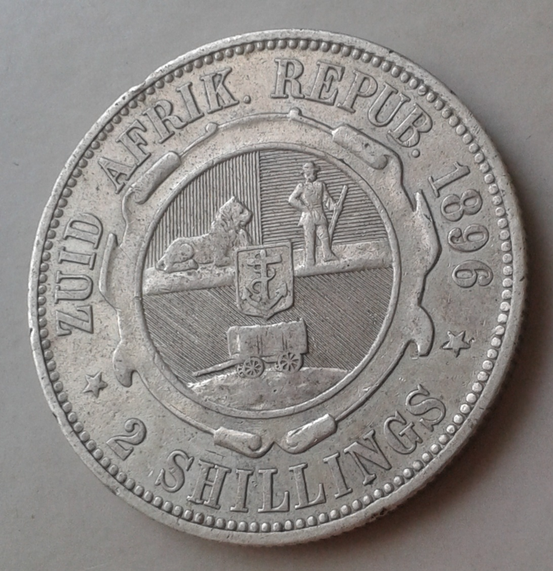 Nice 1896 ZAR Kruger silver 2 Shillings