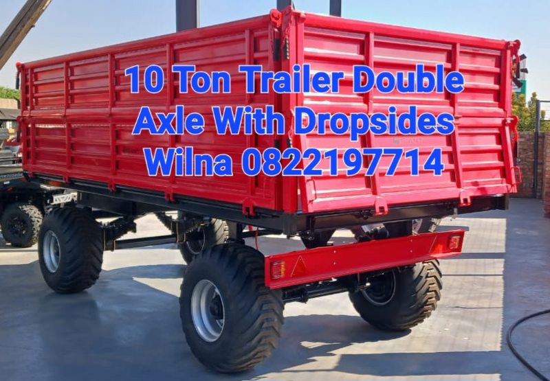 New 10 Ton Double Axle Dropside Trailer For Sale
