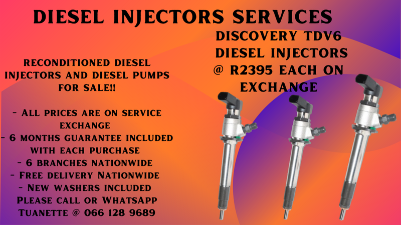 LANDROVER DISCOVERY TDV4, TDV6, TDV8 DIESEL INJECTORS FOR SALE ON EXCHANGE OR TO RECON YOUR OWN