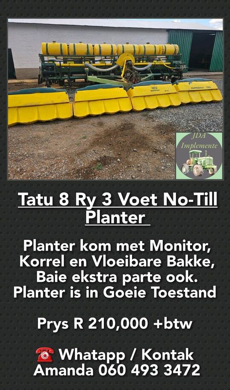 Tatu 8 Ry 3 Voet No-Till Planter