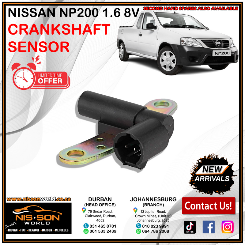 NISSAN NP200 1.6 8V CRANKSHAFT SENSOR