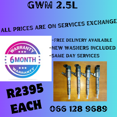 GWM 2.5L DIESEL INJECTORS FOR SALE ON EXCHANGE OR TO RECON YOUR OWN