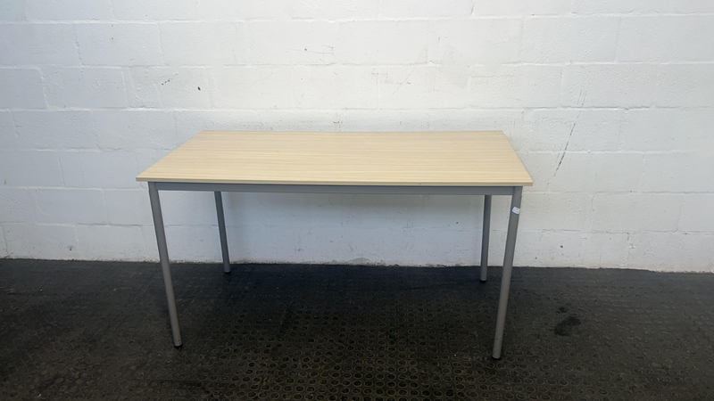 Simple Light Oak Print Desk with Steel Legs- A46034