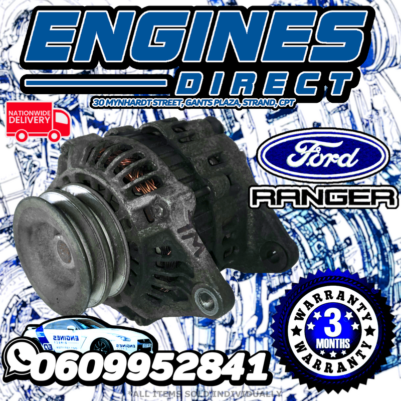 Ford and Mazda 2.5 3.0 TDCi Ranger and BT50 WL WE Alternator Available at Engines Direct Strand