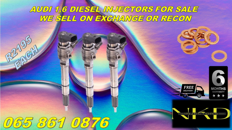 AUDI 1.6 DIESEL INJECTORS FOR SALE ON EXCHANGE WITH 6 MONTHS WARRANTY