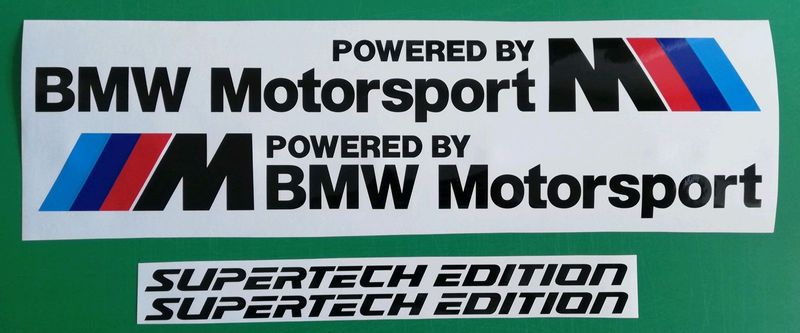 Pair off BMW Motorsport decals stickers graphics