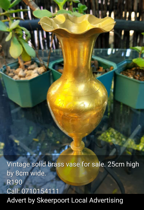 Vintage solid brass vase for sale