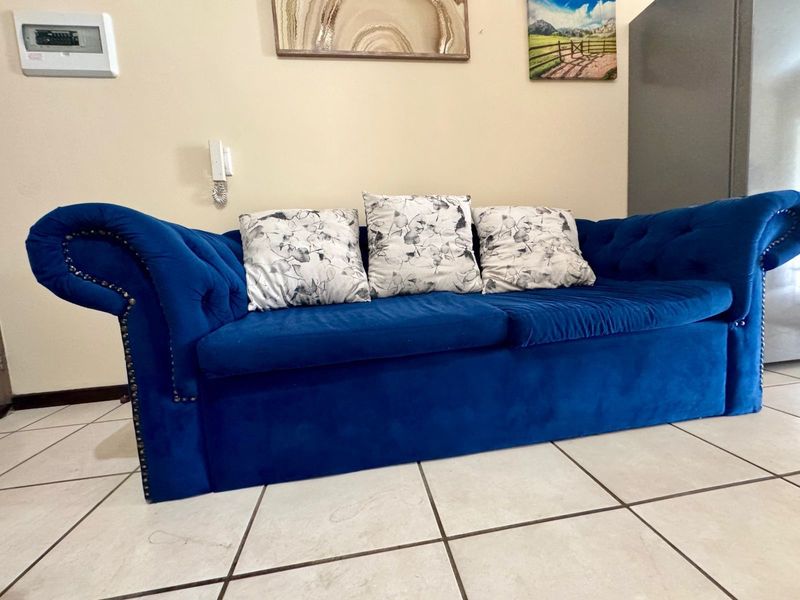 Velvet Blue Couch