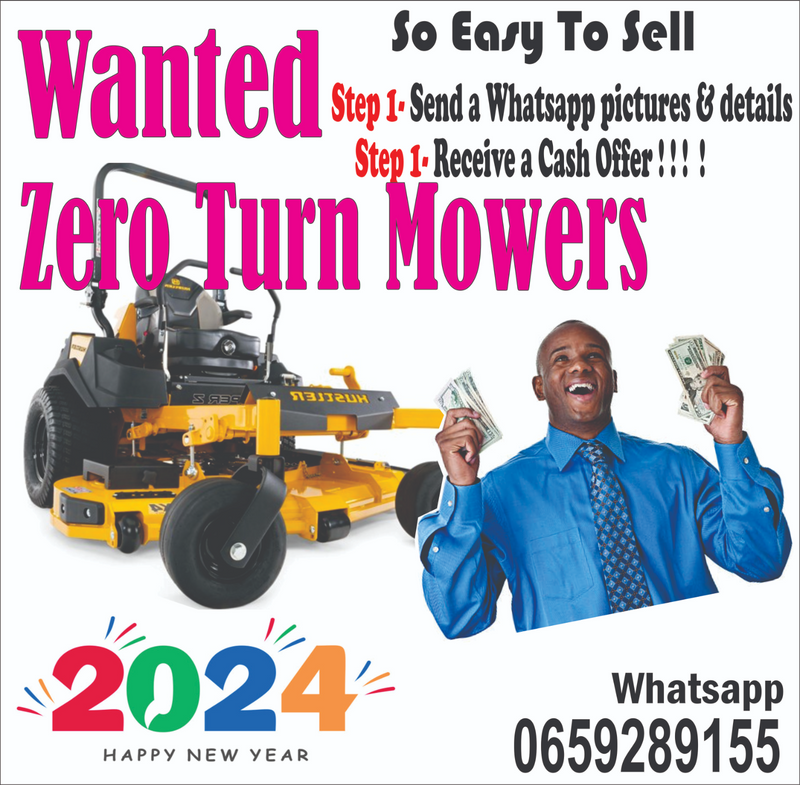 Zero Turn Lawnmowers Wanted