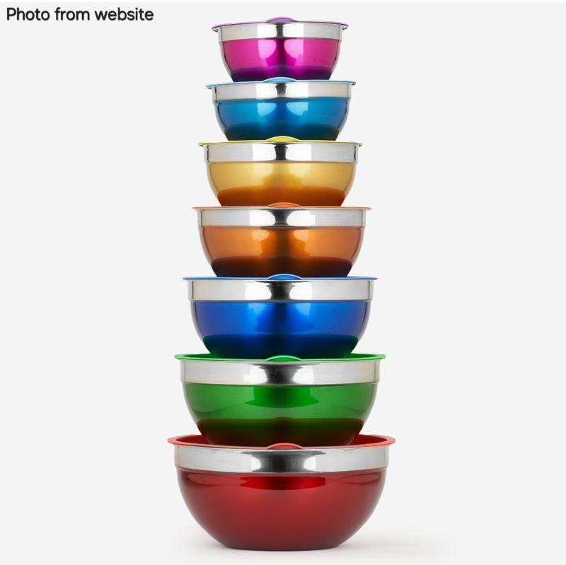 7 Piece mixing bowls with airtight lids