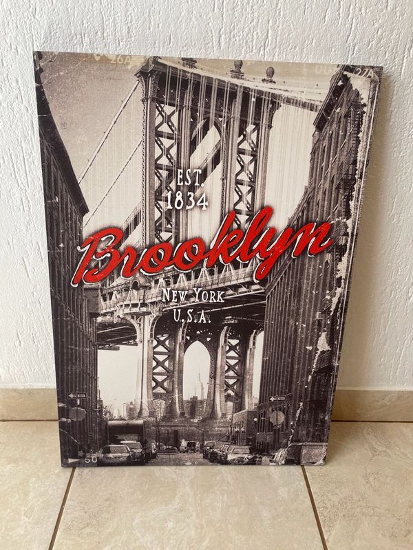 Blocked Brooklyn Printed Canvas