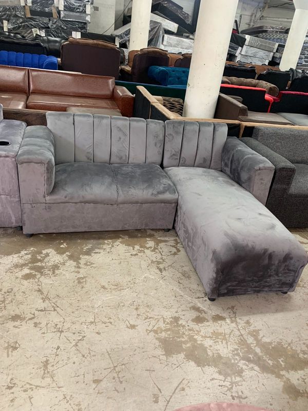 Brand new velvet  L-shaped Couch for sale