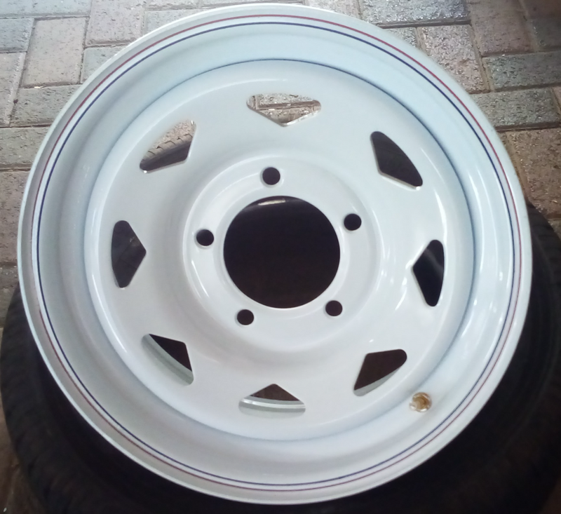 Brand new Land Cruiser 16&#34; white steel rims, in 5x150pcd(5 hole)