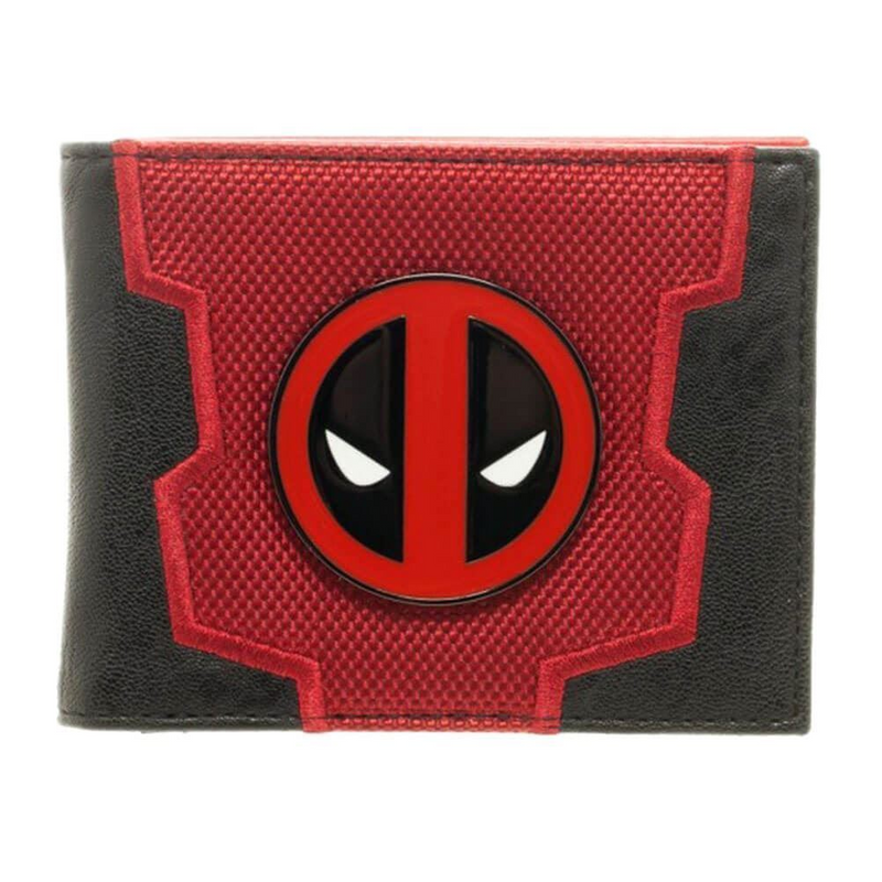 Deadpool Bifold Wallet with 3D Metal Badge Logo (New)