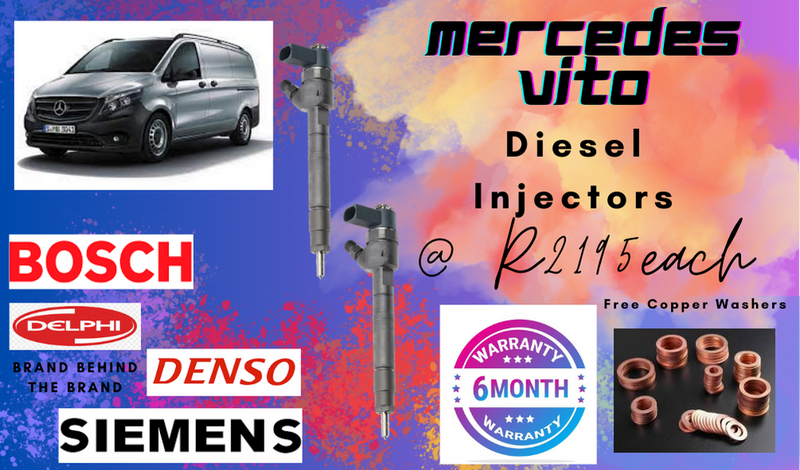 MERCEDES VITO DIESEL INJECTORS/ FREE COPPER WASHERS