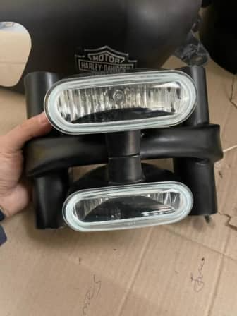 TWIN LED headlamps for retro/modern motorcycle