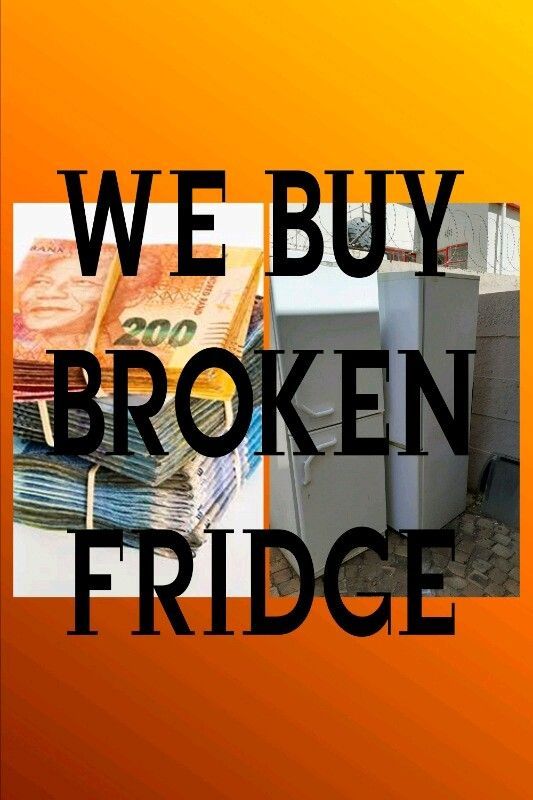 Broken fridge freezer with cash