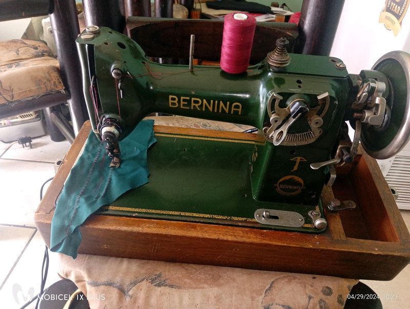 Bernina sewing machine for sale r1400 model 117 l this a very strong good old model bernina can sew