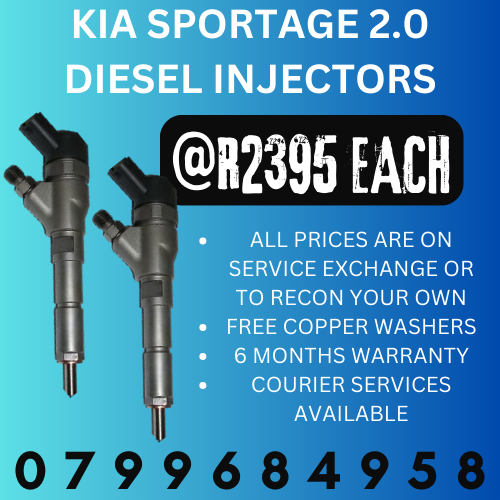 KIA SPORTAGE 2.0 DIESEL INJECTORS/ 6 MONTHS WARRANTY