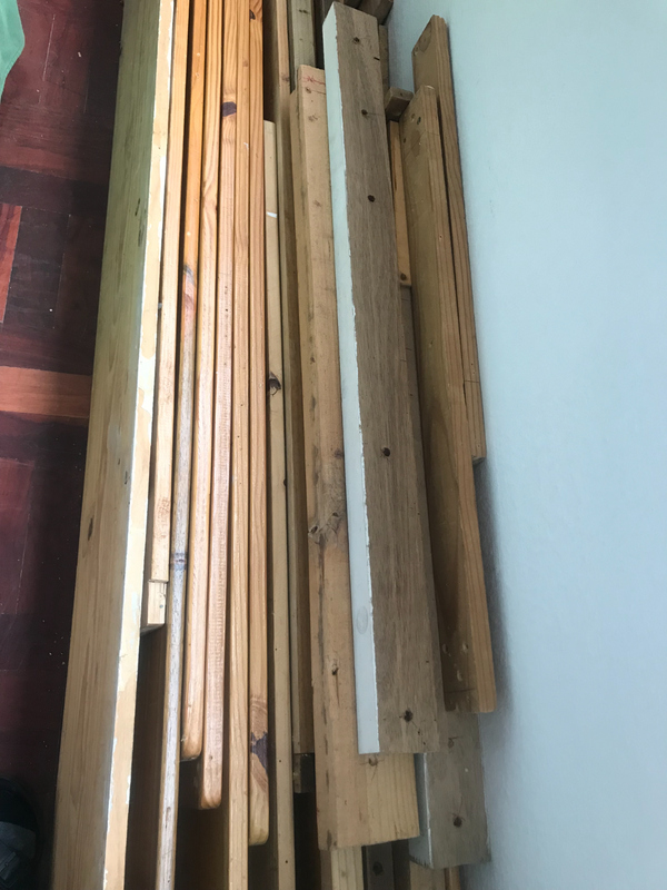 Pine wood planks