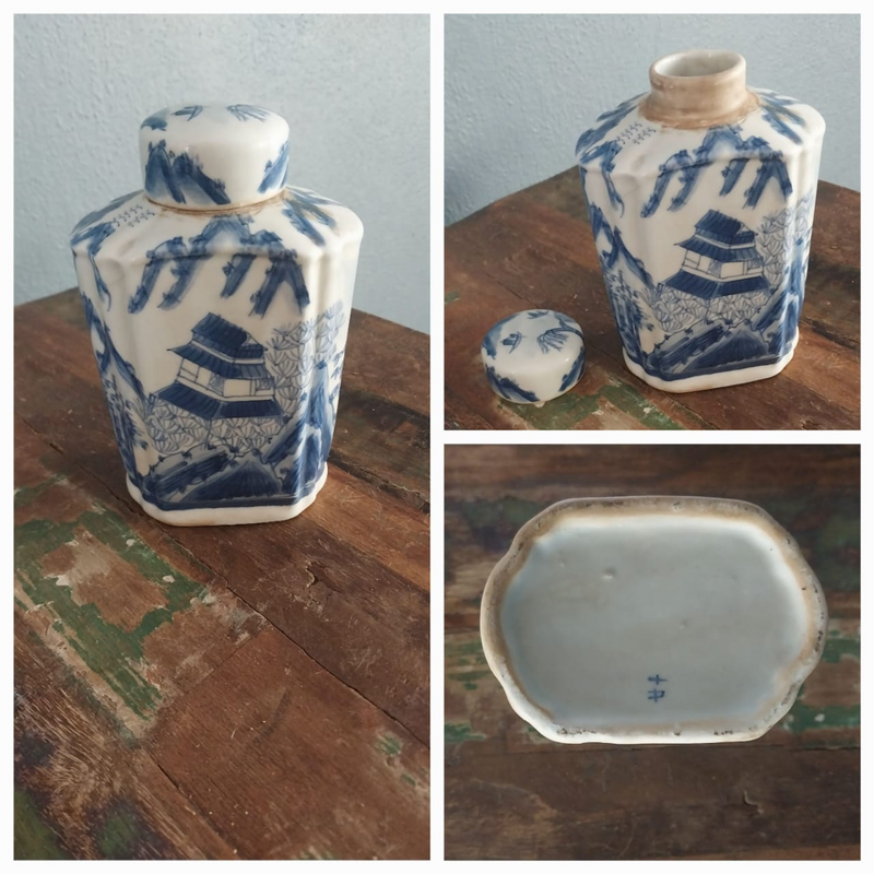 Chinese Ceramic octagonal tea flask