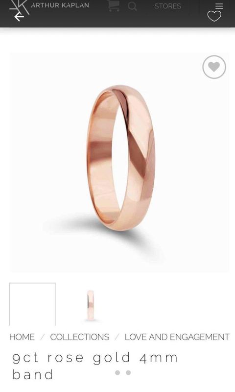 9ct Rose Gold Wedding Band