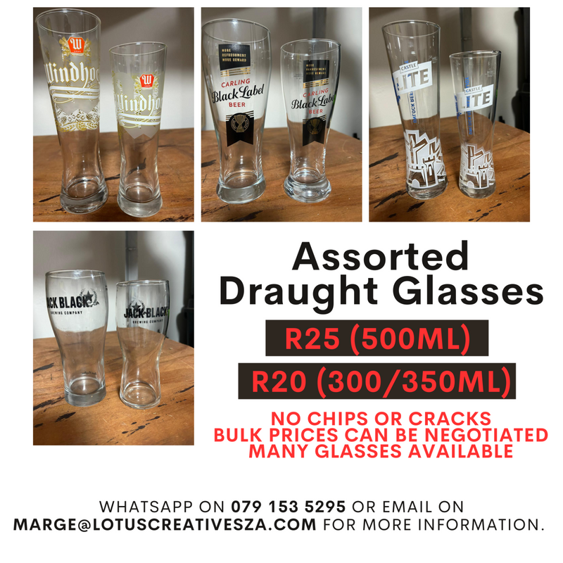 Assorted Draught Glasses